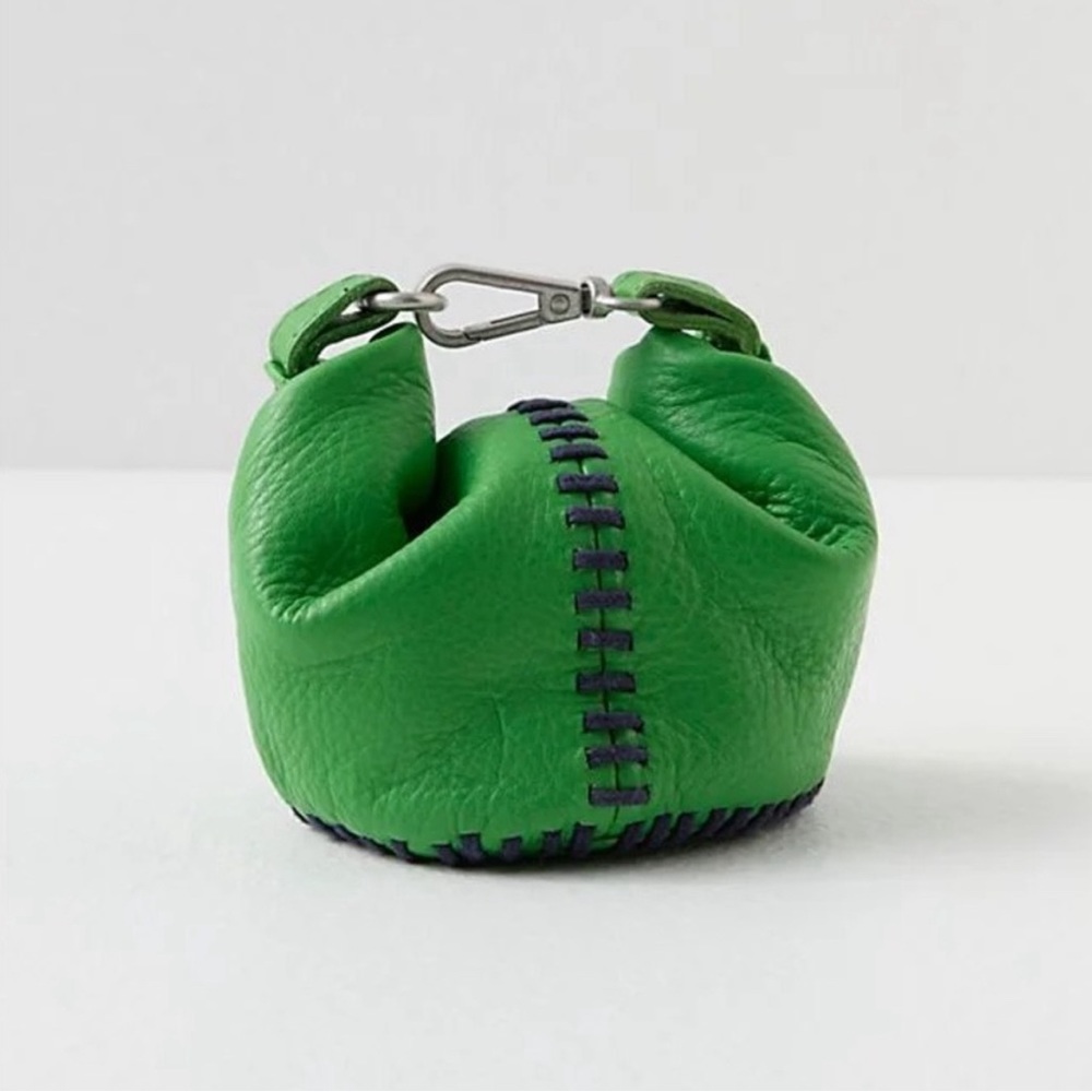 free people mini clip purse bag green